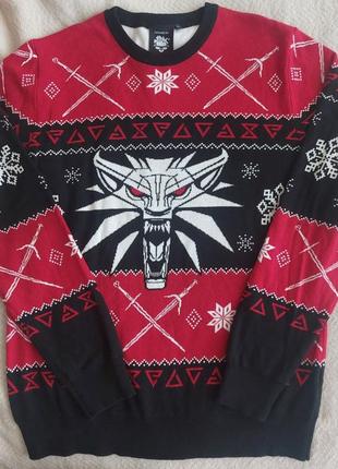 Свитер witcher 3 dreaming of a white wolf ugly holiday (ведмак) черный l