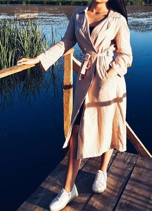 Распродажа тренч zara легкое пальто плащ меди