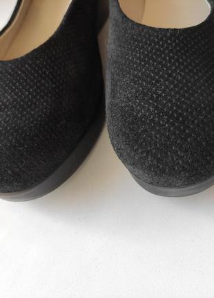 Женские кожаные туфли лодочки на высокой подошве платформы р.40/26см4 фото