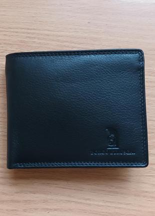 Портмоне гаманець borgo etruschi натуральна шкіра чорний5 фото
