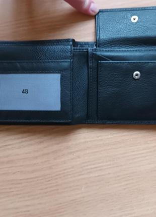 Портмоне гаманець borgo etruschi натуральна шкіра чорний2 фото