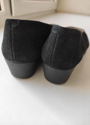 Женские кожаные туфли лодочки на высокой подошве платформы р.40/26см7 фото