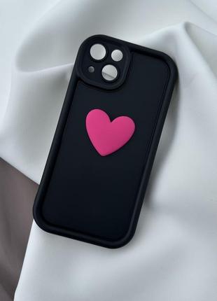 Чехол на iphone 13, 12 pro max черный с сердечником