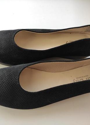 Женские кожаные туфли лодочки на высокой подошве платформы р.40/26см2 фото