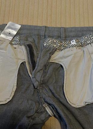 Классные меланжевые серые брюки из органического хлопка jack &amp; jones дания 31/32 р.4 фото