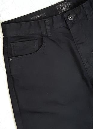 🎁1+1=3 фирменные зауженные черные мужские джинсы слим next, размер 46 - 486 фото
