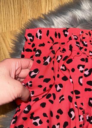 Стильні легкі яскраві штани леопардовий принт для дівчинки 9/10р hama3 фото
