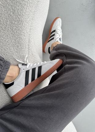 Adidas spezial grey/black/gum4 фото