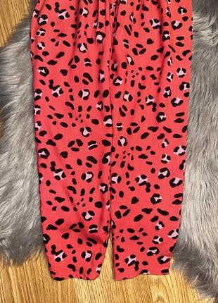 Стильные легкие яркие брюки леопардовый принт для девочки 9/10рhama4 фото
