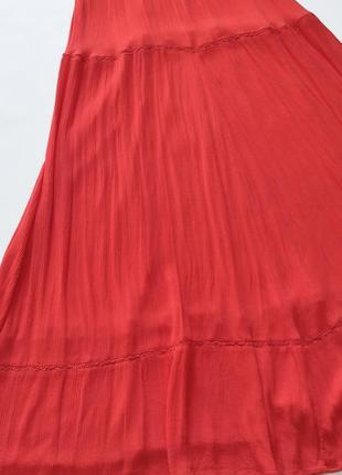 Красное длинное платье в пол h&m лето5 фото