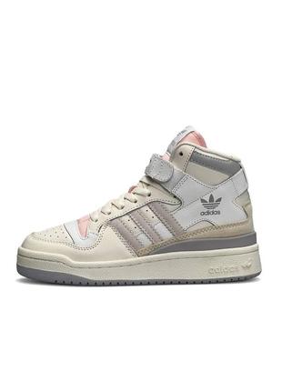Кроссовки женские adidas drip drip forum 84 mid milk grey Reflective4 фото