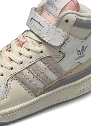 Кроссовки женские adidas drip drip forum 84 mid milk grey Reflective7 фото