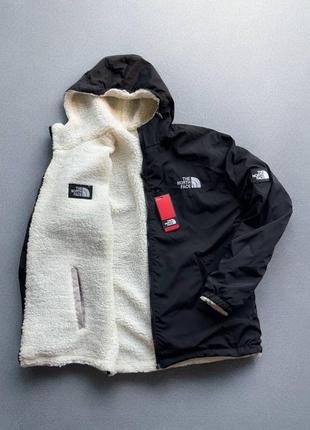 Мужская зимняя двухсторонняя куртка the north face