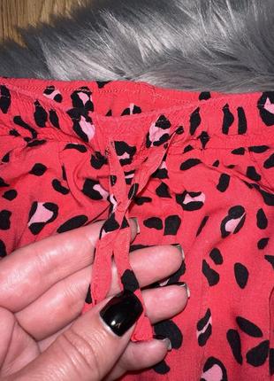 Стильные легкие яркие брюки леопардовый принт для девочки 9/10рhama5 фото