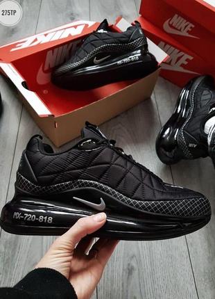 Мужские кроссовки nike air max 720-818 спортивные черные