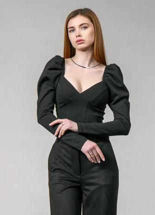 Кроп топ с длинными рукавами