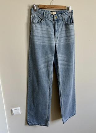 Широкие мягкие джинсы голубого цвета от h&amp;m6 фото