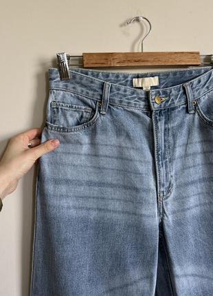 Широкие мягкие джинсы голубого цвета от h&amp;m7 фото