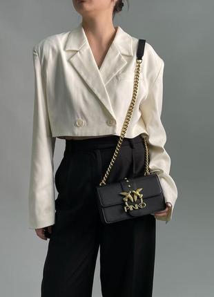 Сумка pinko mini love bag one simply black/gold2 фото