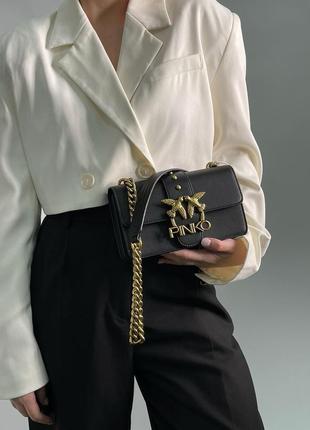 Сумка pinko mini love bag one simply black/gold4 фото