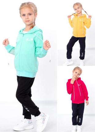 Демісезонний спортивний костюм з начосом, спортивний комплект з толстовкою на блискавці, на молнії, на застібці