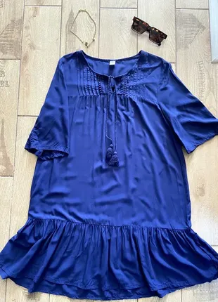 Синее летнее платье бренда old navy размера м в отличном состоянии