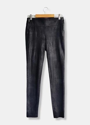 Женские черные мягкие лосины zara под замшу