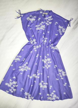 Виробництво франція яскраве бузкове плаття в квітковий принт зі 100% котону4 фото