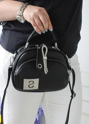 Жіноча стильна та якісна сумка з еко шкіри сіра7 фото