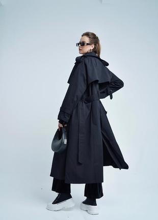 Жіночий  тренч пальто на весну або осінь,сірий,бежевий і чорний3 фото