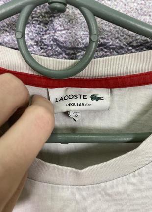 Унісекс чоловіча жіноча мужская женская футболка lacoste big logo7 фото