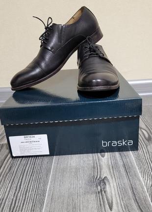 Кожаные мужские туфли braska