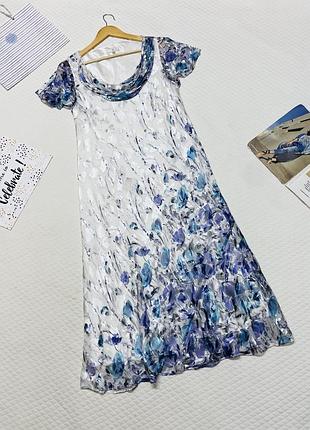 Красивое длинное шелковое платье бренд country casual 🌸