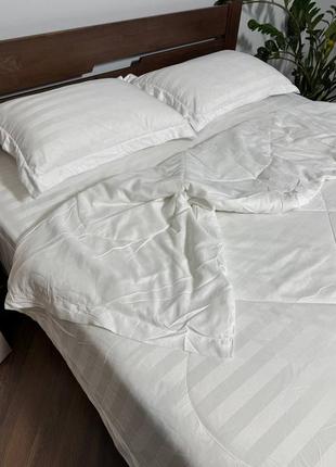 Постельное белье с летним одеялом, белый9 фото