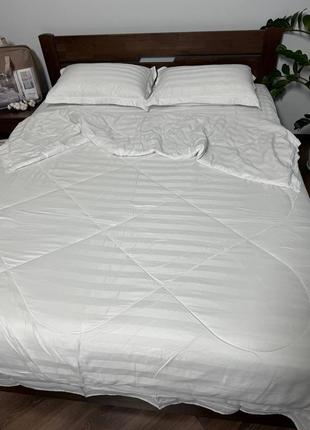 Постельное белье с летним одеялом, белый7 фото