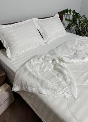 Постельное белье с летним одеялом, белый2 фото