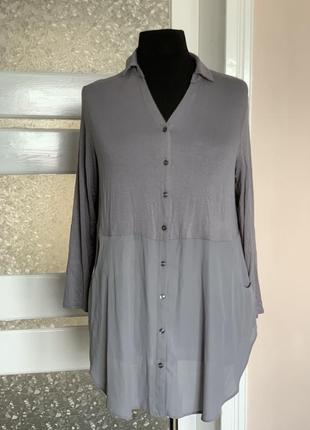 Новая женская комбинированная блуза-рубашка