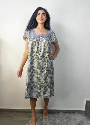 Женская ночная рубашка бамбуковая батального размера недорого1 фото