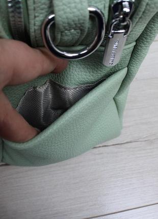 Женская стильная и качественная сумка из эко кожи мята7 фото