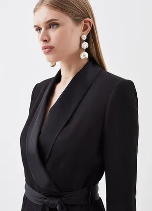Костюм комбинезон нарядный черный от дорогого премиум бренда karen millen