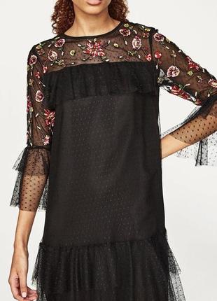 фирменное нарядное платье zara, размер s,