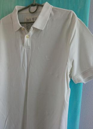 Чоловічий одяг/ брендова футболка поло теніска біла 🤍 46/48 розмір, котон, вінтажна футболка vintage2 фото