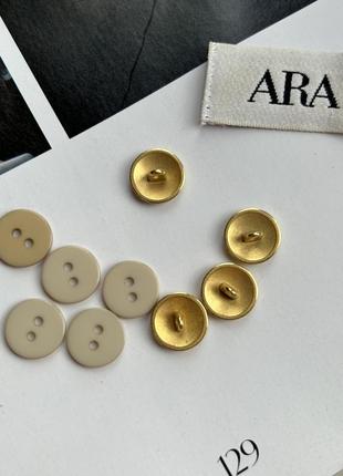 Ґудзики золоті на ніжці ara3 фото
