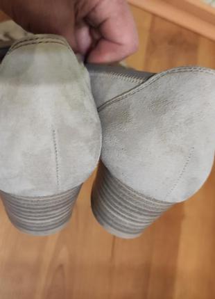 Кожаные женские туфли лодочки на удобном широком каблуке р.9g/43/28,5см7 фото