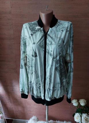 💜💙💛 легкий бомбер з водонепроникної тканини принт вовки