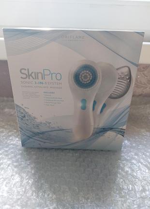 Апарат для очищення шкіри обличчя oriflame skinpro sonic 3 в 1