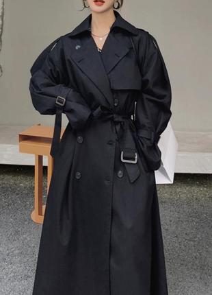 Жіночий  тренч пальто на весну або осінь,сірий,бежевий і чорний8 фото