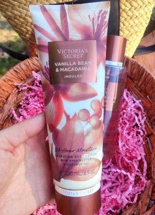 Парфумований спрей для тіла vanilla bean & macadamia victoria's secret, 236 ml
