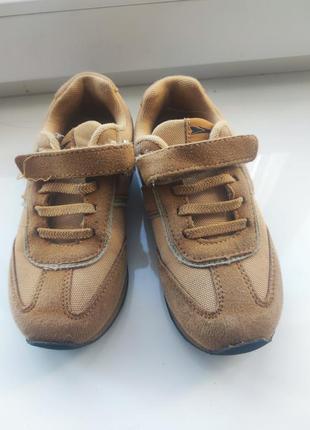 Замшевые коричневые кроссовки для мальчика