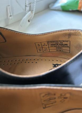 Dr.martens оригинал туфли мужские кожаные лакированные 42 размер черные6 фото